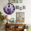 30cm Round Glass Wall Clock with a Surface that Resists Smudges and Stains