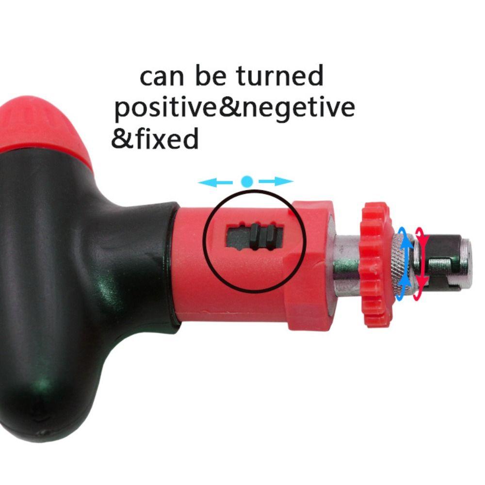 T Type Ratchet Screwdriver Rotate Forward Reverse Fast Screw Driver Bit Maintenance Tool