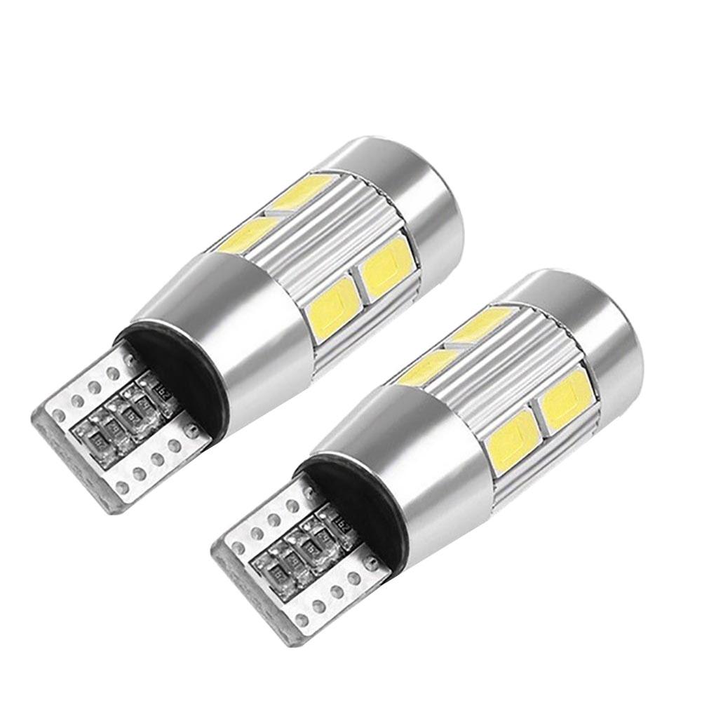 Автомобили Автозапчасти Нет Canbus Авто Ошибка 5630 Ширина бокового клина автомобиля 10LED 2шт W5W T10 Лампочка
