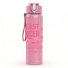 1PC Breast Cancer Awareness Ribbon 750ml Color Plastic Sports Water Bottle Leakproof Flip Straw Lid Suitable for Sports Office Home Use