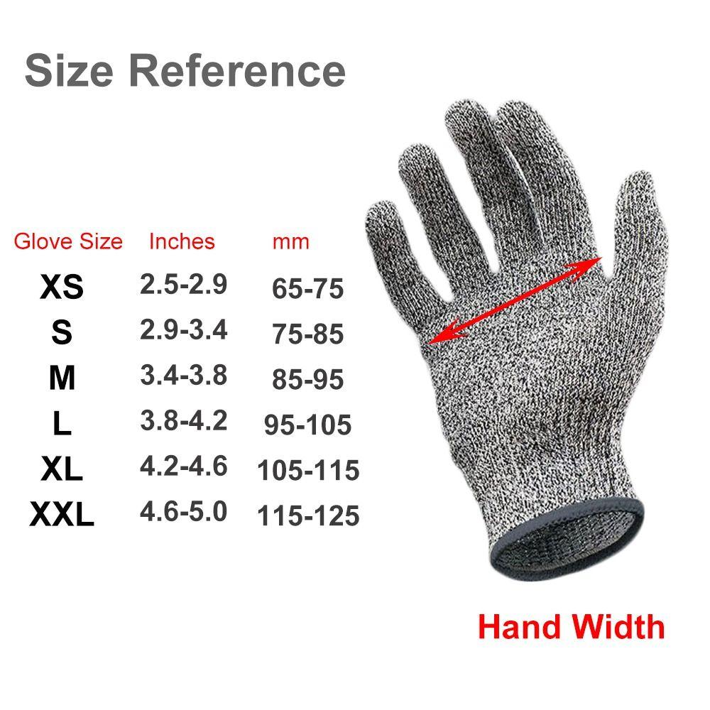 1pair HPPE Anti-Cut Gloves Level 5 Safety Glass Cutting Gloves Multi-Purpose Cutting Gloves  Kitchen