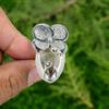 Pear Natural Garden Quartz Sterling Silver Anniversary Statement New Flower Ring