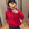 Новогодний Красный Флисовый Свитшот с Воротником-стойкой Йога-одежда
