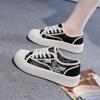 White Shoes Women's Mesh Breathable Hollow-out Summer Versatile Thin New Thick-Soled Canvas Board Shoes Ins