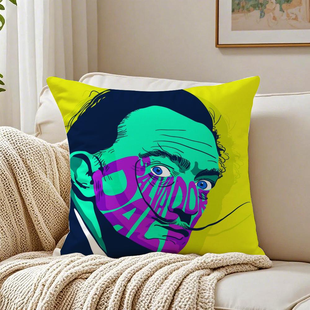 SSalvador Pop Art Cushion Cover Pillowcase Antidustmite living Room Sofa Decor Cushion Room