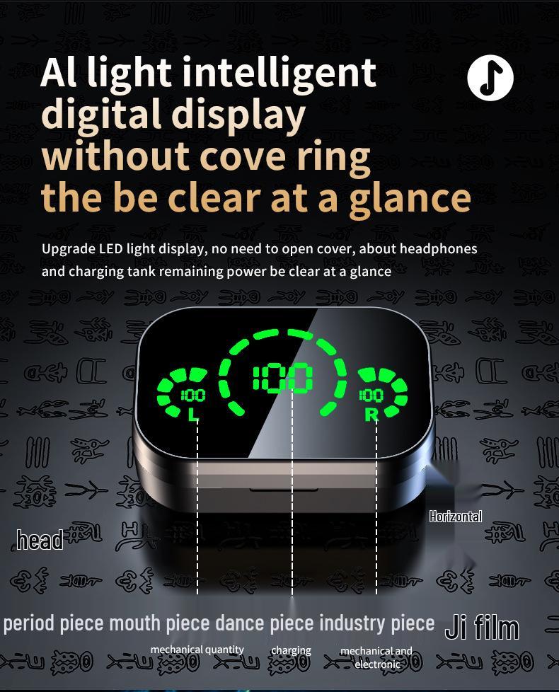 YD03 Bluetooth Headset with Smart Display & Type-C Charging