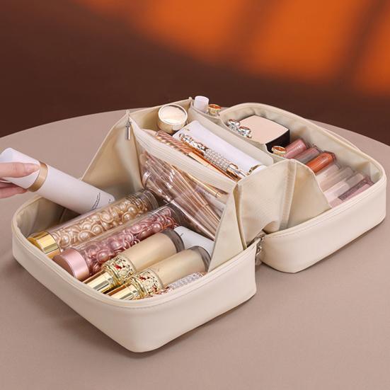 Дорожная косметичка Портативная Раскладывающаяся Косметичка Водонепроницаемый Органайзер для косметики большой вместимости для женщин для деловой поездки, отпуска