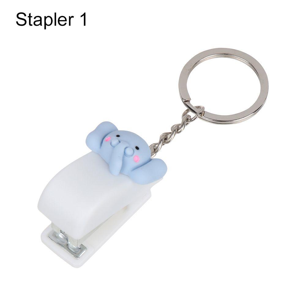 Binder Tools Cartoon Cute Stapler Paper Clips Push Clip Mini Stapler Document Binding Hoops