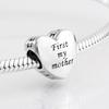 New 925 Sterling Silver Love Family Enamel Round Shape Cz Beads Fit Original Charms Bracelet Bead Jewelry Making