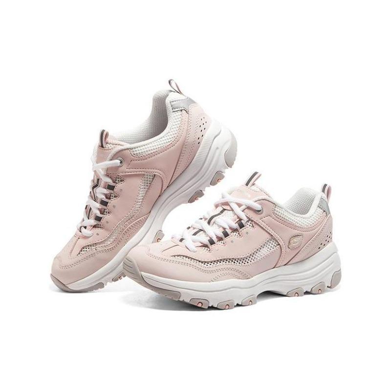 Skechers I-Conik Women Fabric Synthetic Leather Retro Low Casual Shoes Light Pink 8730065-LTPK