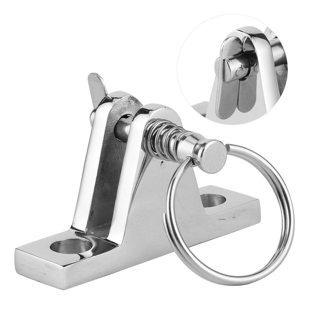 Палубный шарнир для лодочного бимини-тента, фитинг 90 градусов с быстросъемным штифтом, нержавеющая сталь, морские детали для тента