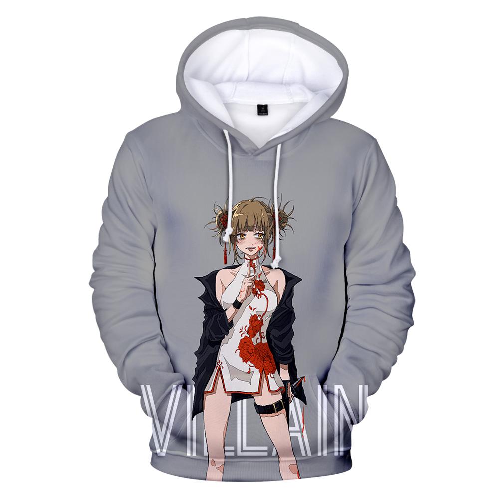 Модные толстовки Harajuku Himiko Toga с объемным принтом, толстовки для мужчин, женщин и детей Kpop с круглым вырезом, милые толстовки с принтом Himiko Toga