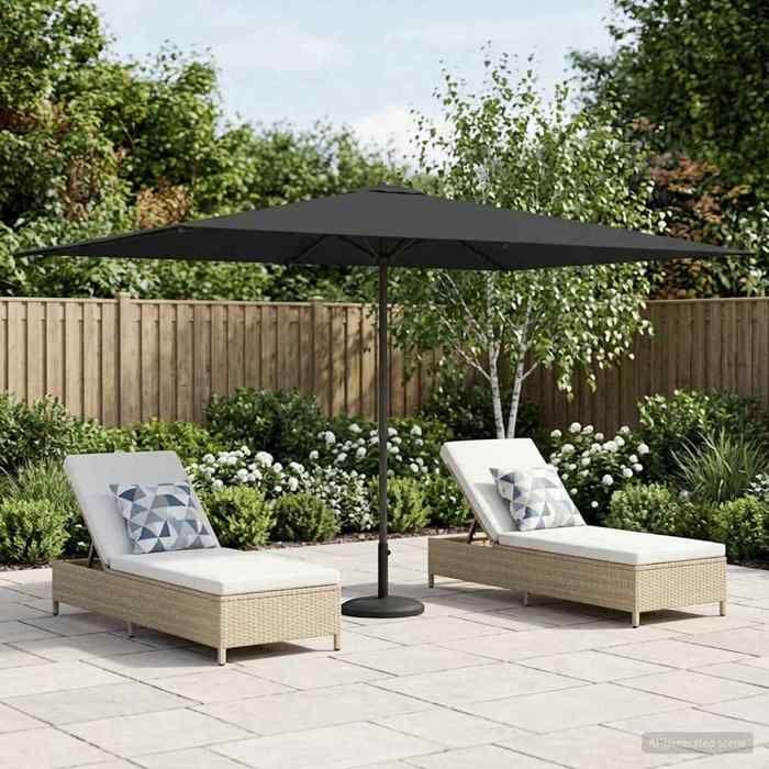 Maison Exclusive - Parasol de jardin Rectangulaire 2 x 3 m Polyester Anthracite