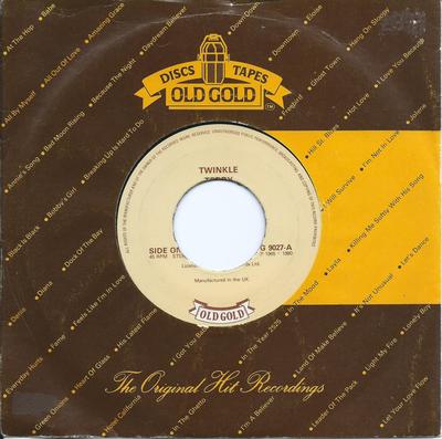 7-дюймовая пластинка TWINKLE - Terry OG9027 Старое золото 1980 Великобритания Рок Б/У