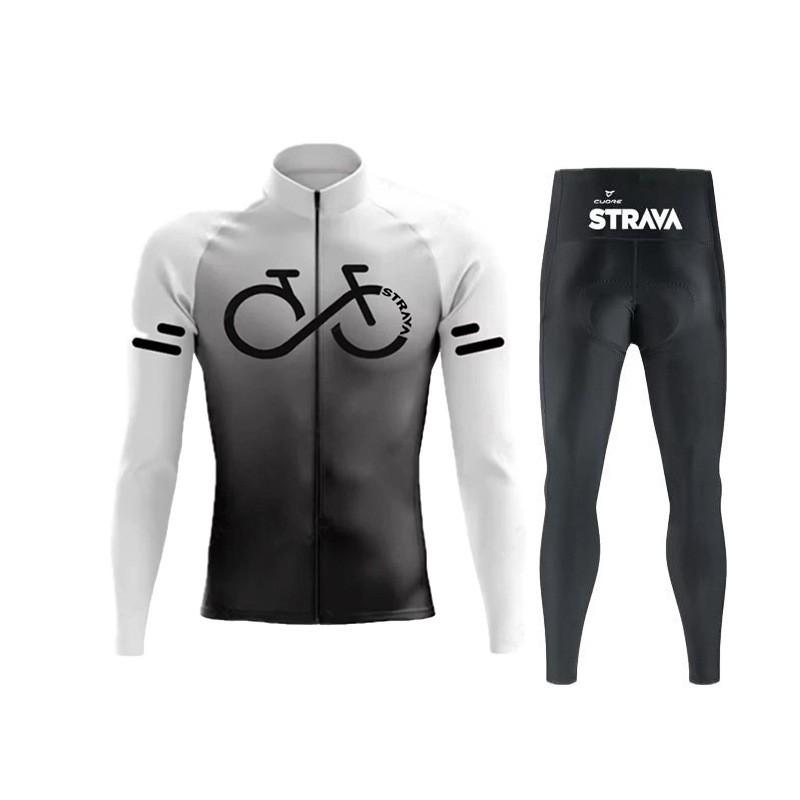 Unisex Cycling Jersey Set Long Sleeve Quick Dry Mountain Road Bike Apparel Sportswear