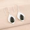Green Tourmaline Gemstone 925 Solid Silver Jewelry Handmade Pear Earrings 1.90" EE-35-39