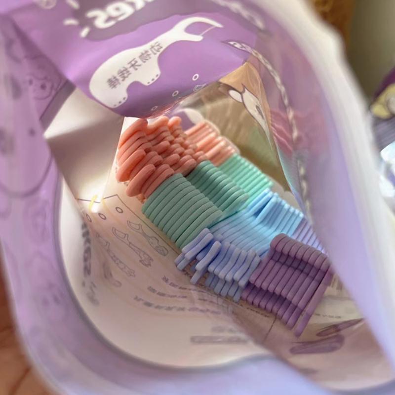 40 шт. детская зубная нить с изображением животных одноразовая ультратонкая зубочистка шелковая палочка милый мультяшный оральный межзубный очистка