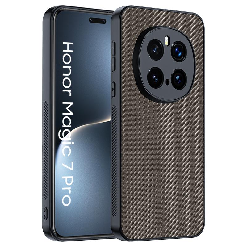 Suitable for Honor Magic7Pro phone case, carbon fiber Kevlar pattern, full coverage, ultra-thin Honor Magic7 protective case