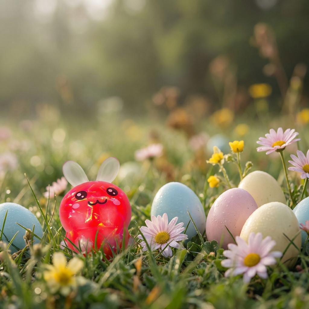 Cross-border Easter Miniature Cute Bunny Sculpting To Stress And Release -up Emotions.