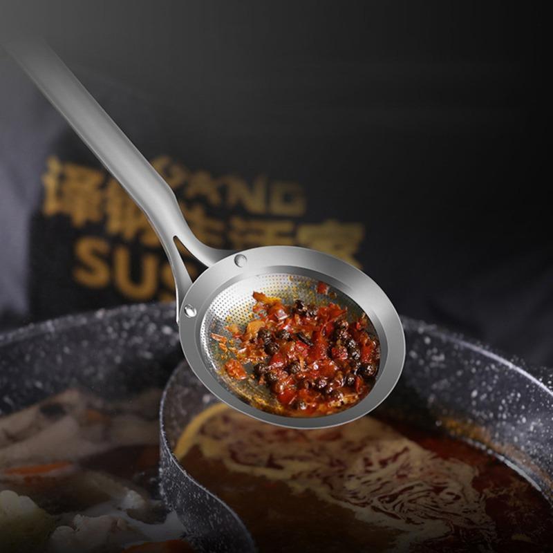Шумовка из нержавеющей стали Сетка для удаления остатков растительного масла Дуршлаг Сито Кастрюля для супа Маленький фильтр Дуршлаг Кухонные гаджеты