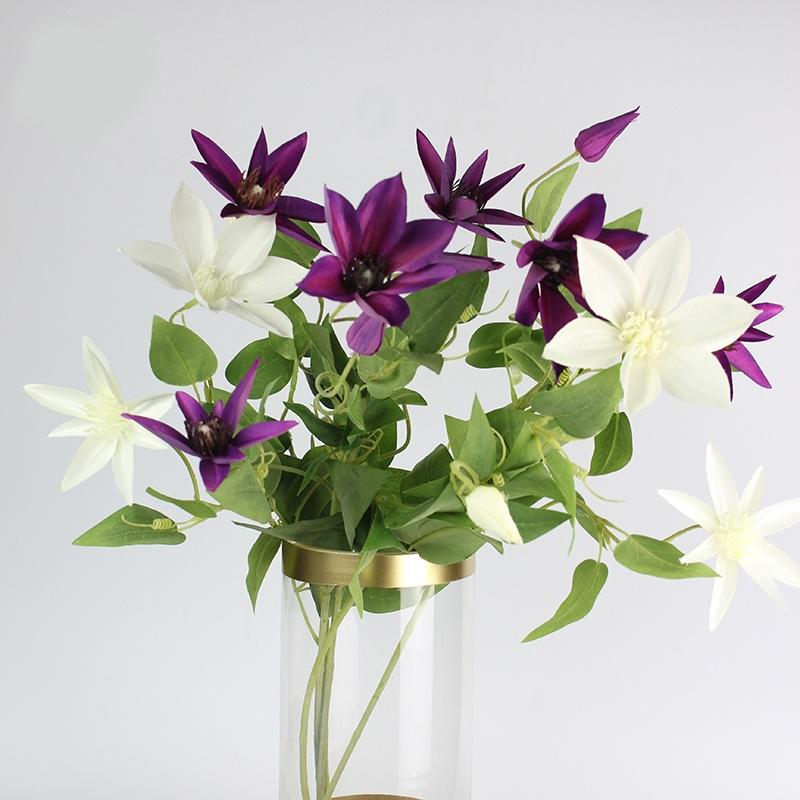 Искусственные цветы Искусственные 3 ветки лотоса Свадебные имитационные цветы Домашний сад Искусственные цветы Стол для улицы В помещении Украшения для свадебного дома