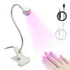 Versatile Gooseneck Nail Dryer Light USB Portable LED Nail Lamp Adjustable with Control Switch UV Curing Light Beauty Shop