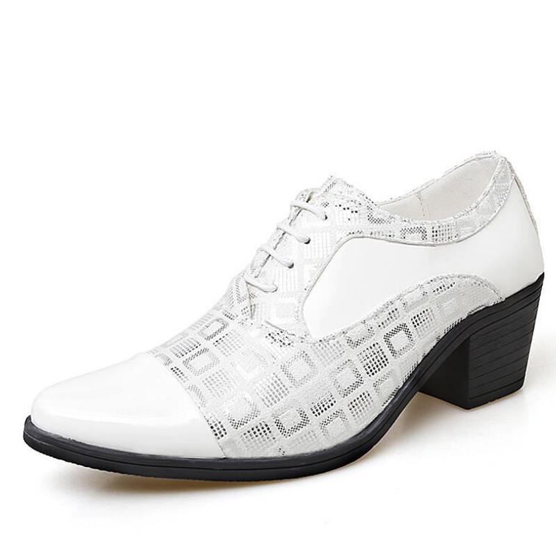 Pointed Toe Shoes Men'S High Heel Cross-Border Heightened Shoes Trend Leather Shoes Zapatos De Cuero Para Hombre M733
