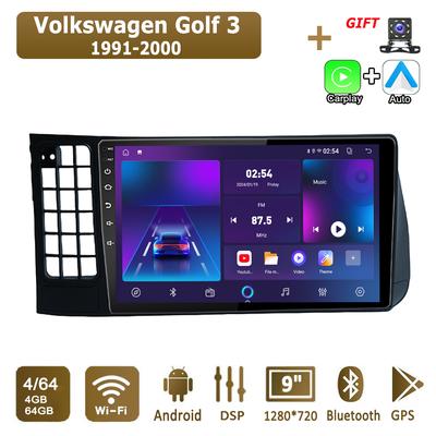 Android Carplay автомобильное радио для Volkswagen Golf 3 1991-2000 мультимедийный проигрыватель головное устройство стерео GPS навигация BT WIFI 4+64 ГБ