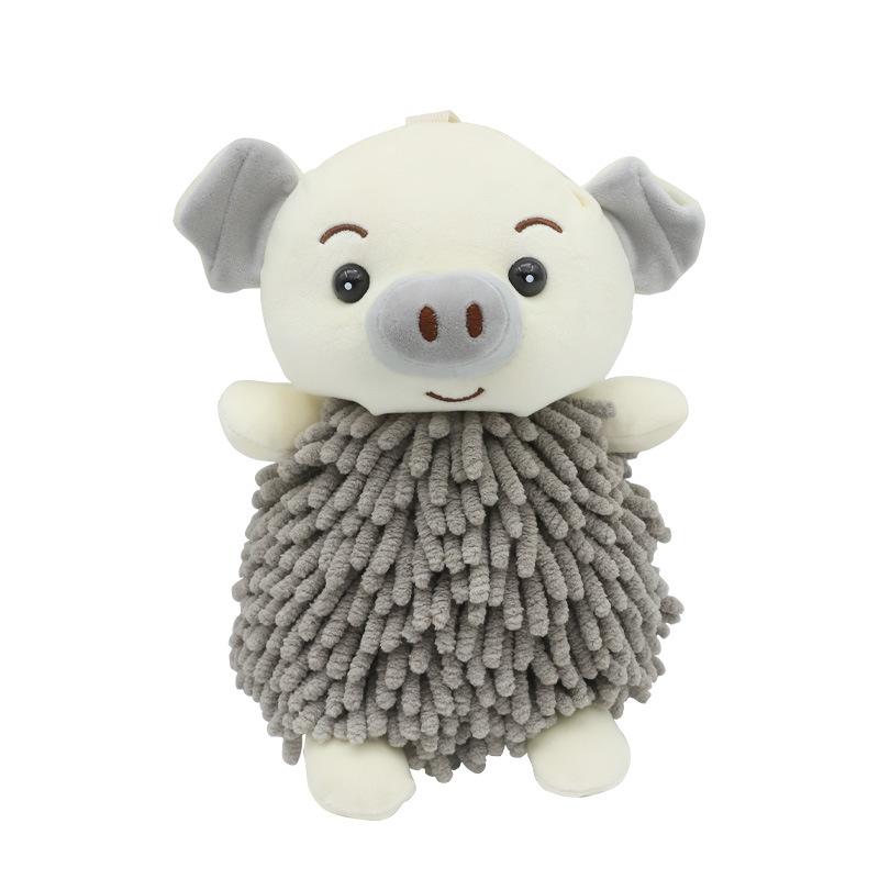 Cartoon Animal Shenier Hand Towel 2-in-1, Children and Adults Thick and Cute Hanging Hand Towel