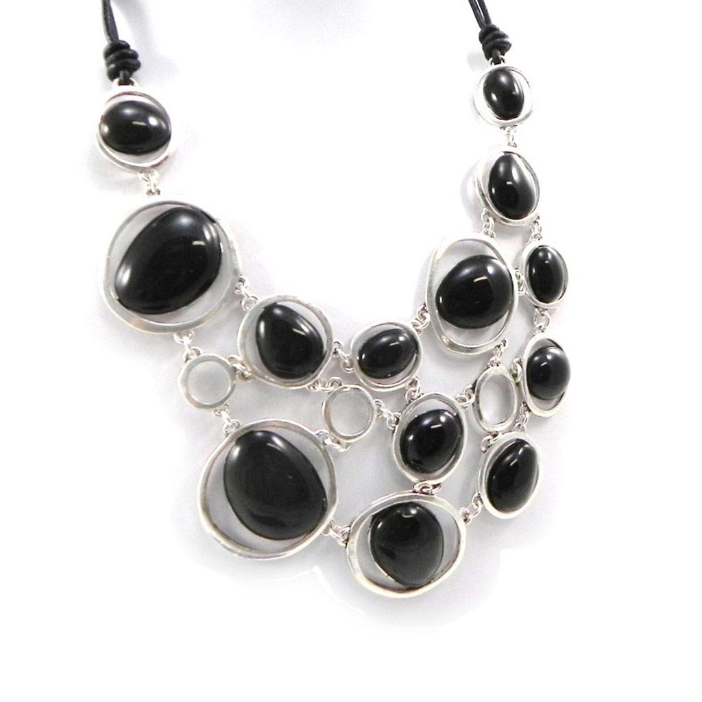 Les Trésors De Lily [H9863] — Черное дизайнерское колье «Métis»