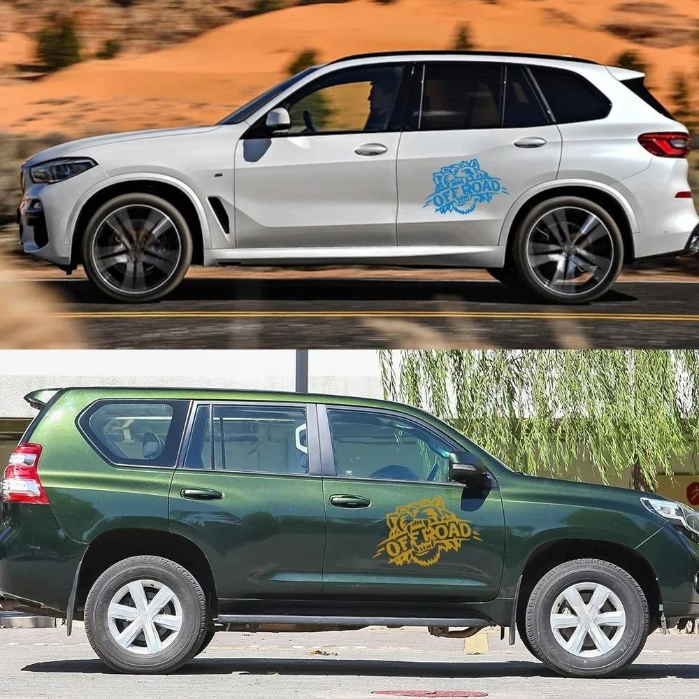 Наклейки на боковые двери автомобиля Автомобильная виниловая пленка Декали для внедорожника Водонепроницаемые DIY Стайлинг Декорация Автомобильные аксессуары для тюнинга