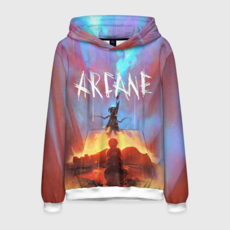 Популярная аниме-толстовка Arcane League Jinx с капюшоном с 3D-принтом для мужчин/женщин, мультяшный спортивный костюм, толстовка с длинным рукавом, детский пуловер, мужская одежда