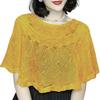 Solid Color Knit Cover Hollow Design Warm Scarves Fashion Knitted Shawl  Korean Style