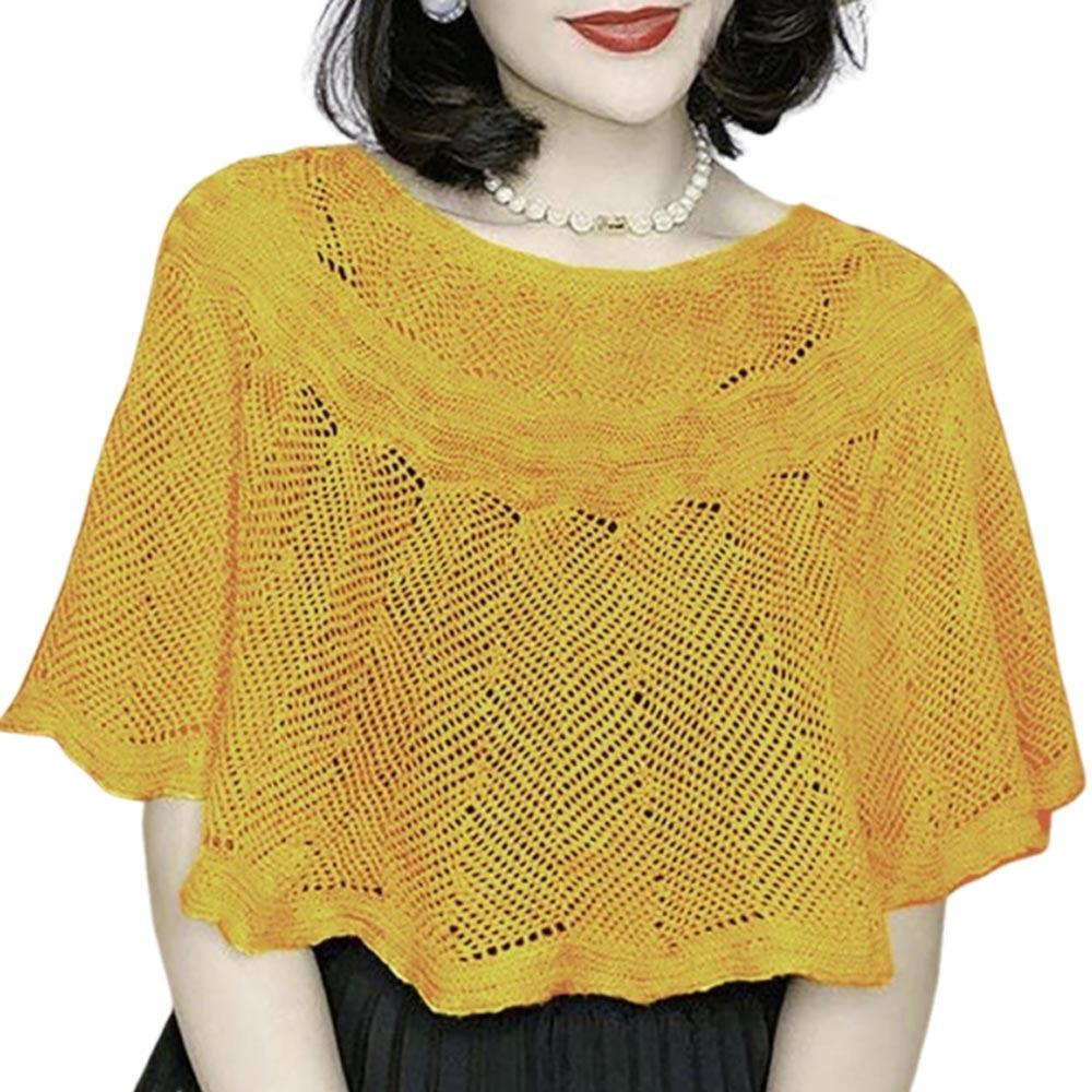 Solid Color Knit Cover Hollow Design Warm Scarves Fashion Knitted Shawl Korean Style
