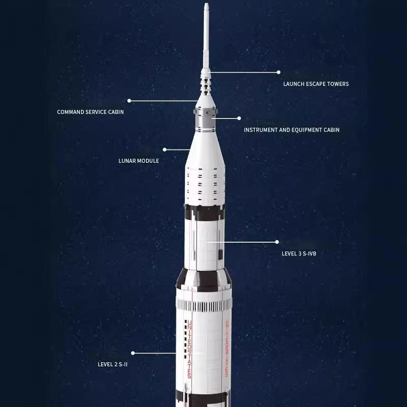 Нетоксичный Набор Строительных Блоков Модель Космического Корабля Ракета Игрушка С Более Чем 2463 Деталями DIY Сборка Набор Подарок