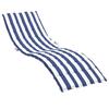 VidaXL Chaise Longue Blue and White Stripes Oxford Fabric 361421