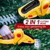 2 IN 1 Cordless Electric Hedge Trimmer 20000RPM Rechargeable Handheld Household Shrub Weeding Pruning Mower Garden Tools
