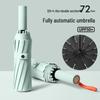 72-Rib Automatic Sunshade Umbrella: Dual-Use, Large Folding Parasol for Women & Men - Rain or Shine Protection.