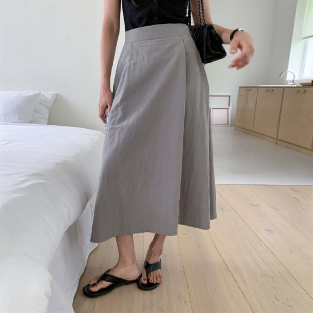 New ArrivAls Open Run Women AnorAk Pintuck Side Zipper A Line Long Skirt