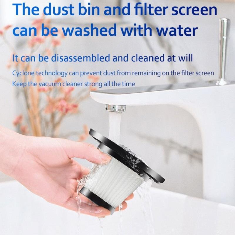 Новый мощный автомобильный пылесос 6000pa, пылесос для влажной/сухой уборки, домашний портативный беспроводной автомобильный пылесос с защитой от клещей