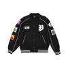Патчи Хлопковый бомбер Черная мужская верхняя одежда P22JK155