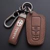 Leather Car Smart Remote Key Case Cover Holder Shell Fob For Toyota Corolla Prius Camry CHR C-HR RAV4 Altis Land Cruiser Prado