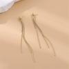 Trend Gold  Color Long Zircon Earrings Wire Tassel Chain Drop Earring Women'S Ear Line Hanging Jewelry Gifts Wholesale