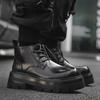 American outdoor platform Martin boots men's heightening big head locomotive leather boots high street ins couple rhubarb boots 9133-H