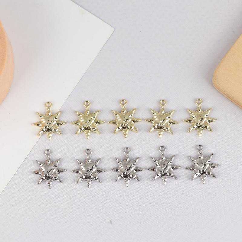 10 шт. Простая подвеска в виде восьмиконечной звезды из сплава для изготовления браслетов, ожерелий, аксессуары для изготовления ювелирных изделий