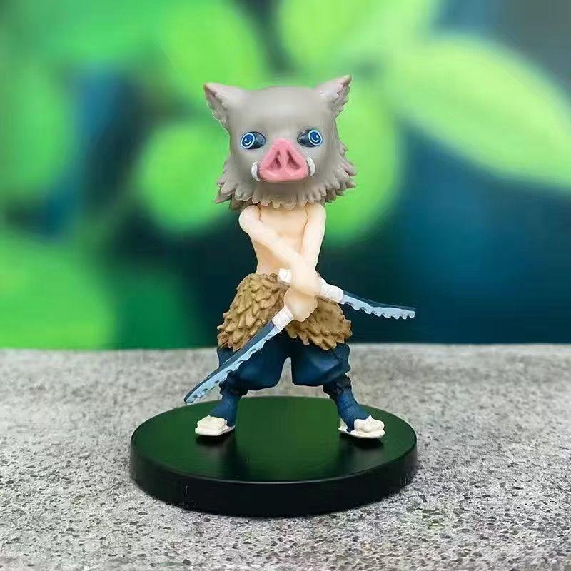 Аниме-фигурка/плюшевая игрушка «Убийца демонов Кимецу Но Яиба» версии Q Тандзиро, Незуко и Зеницу в качестве украшений для приборной панели автомобиля/украшений для рабочего стола в подарок