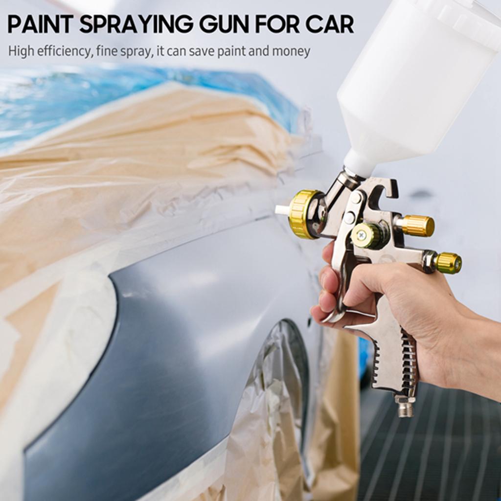 LVLP 1.8mm Air Spray Gun Kit 600cc Fluid Cup  Feed Air Paint Sprayer Mini Handheld 360 Degree Paint Spraying Gun for