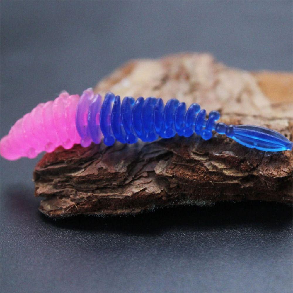 10PCS 5.5cm/1g Soft Fishing Lure PVC Soft Plastic Worm Lures New Fishing Tackle  Ocean Sea
