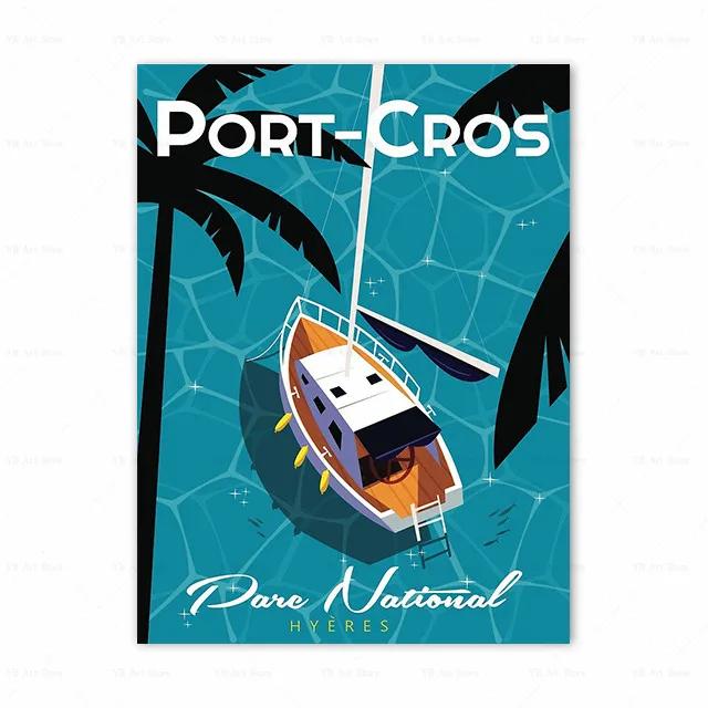 Франция Париж Прованс Амальфи Знаменитый Городской Пейзаж Принт Искусство Холст Постер Для Украшения Гостиной Домашняя Настенная Картина