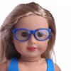 Plastic Transparent Plastic Glasses Transparent Colorful Doll Glasses  Children Toy